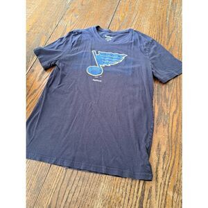 Large Reebok St Louis Blues Ice Hockey NHL Cotton Short Sleeve Tee TShirt Shirt